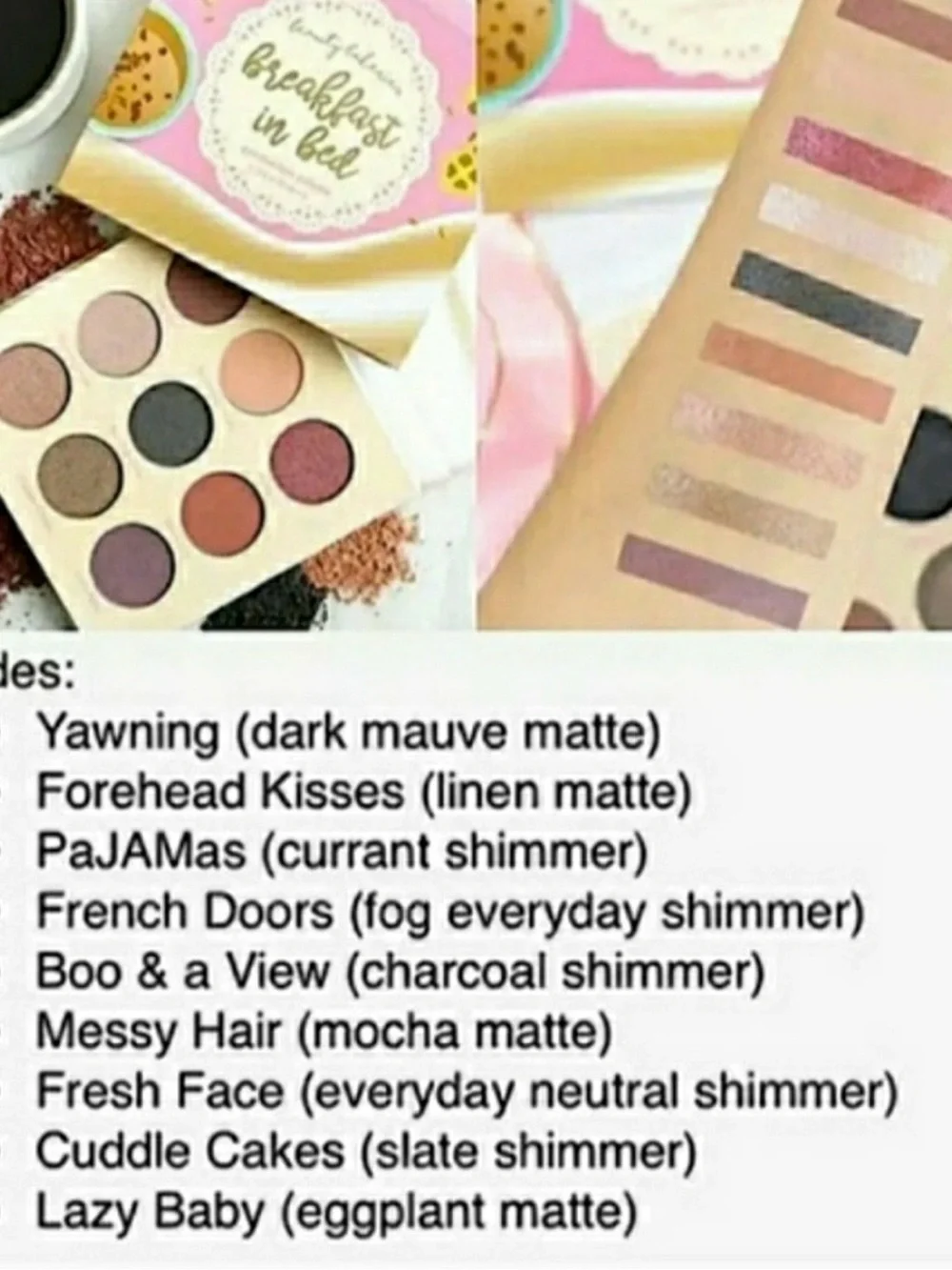 BEAUTY BAKERIE BREAKFAST IN BED EYESHADOW PALETTE